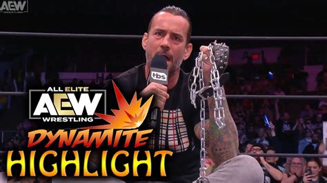 DOG COLLAR MATCH CM PUNK VS MJF AEW DYNAMITE HIGHLIGHT FEBRUARY 16TH ...