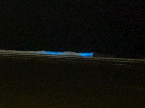 Bioluminescence causes rare blue tide in Cleveleys