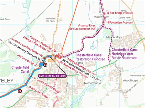 Chesterfield Canal (Restoration) Maps – FREE – Waterway Routes