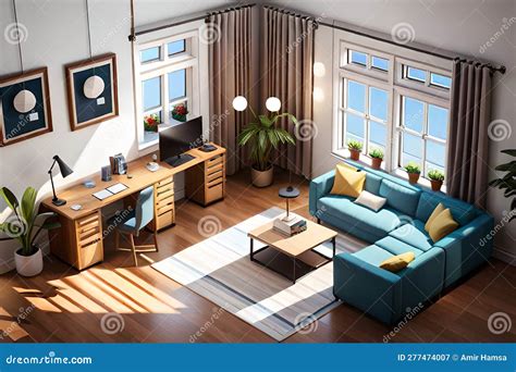 Detailed Isometric Living Room, Pixel Art Stock Illustration - Illustration of cozy, property ...