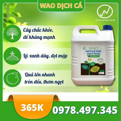 WAO Dịch cá thủy phân- Bổ sung đạm hữu cơ cho cây trồng