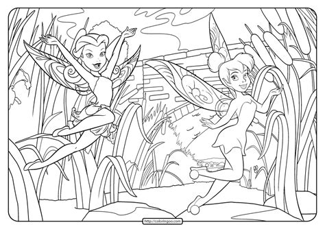 Fairies Rosetta And Tinker Bell Coloring Page - Coloring Home