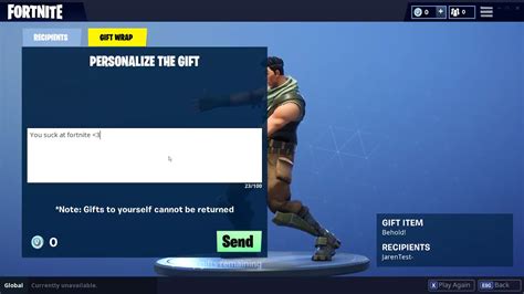 Preview of Fortnite's gifting system | Fortnite News