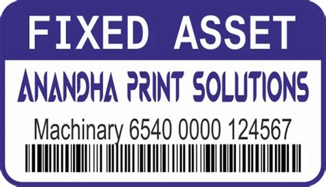 Fixed Asset Label at Rs 1/piece | एसेट टैग in Chennai | ID: 19478848573