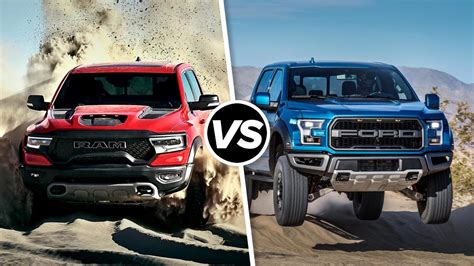 Ram 1500 TRX vs. Ford Raptor: Clash of the dirt dinosaurs - Video - CNET