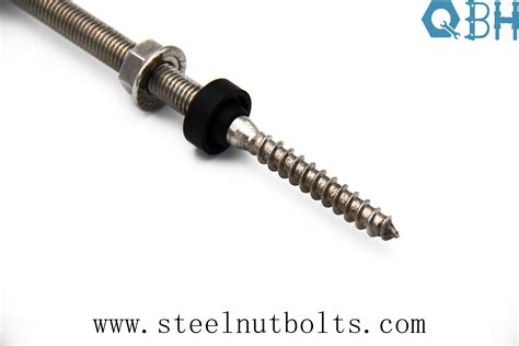 Stainless Steel 304 Double Ended Dowel Screws With EPDM Flange Nut