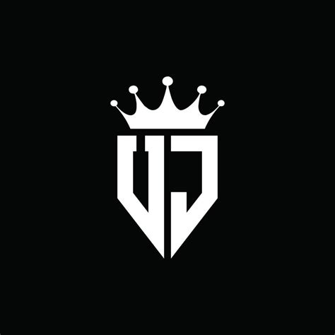 UJ logo monogram emblem style with crown shape design template 4284013 ...