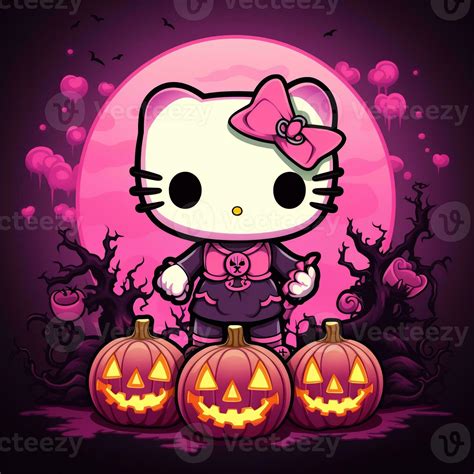 Halloween Spooky Hello Kitty. AI Generated. 31505647 Stock Photo at Vecteezy