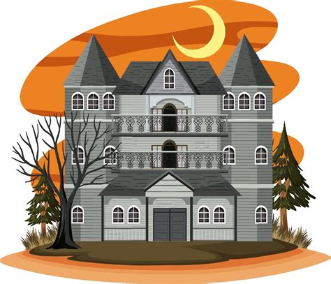 Haunted house in cartoon style 3215904 Vector Art at Vecteezy