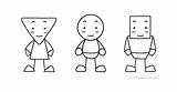 映画の「キャラ造形の法則」と棒人間  イラストで伝える・見せる・考える誰でも描�るイラストプレゼン研究所 sketch template