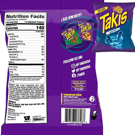 Buy Takis Variety Pack All Flavors - 6 Pack Of Takis Blue Heat (2), Fajita Takis (2)Takis Nitro ...