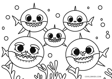 Free Printable Baby Shark Coloring Pages For Kids