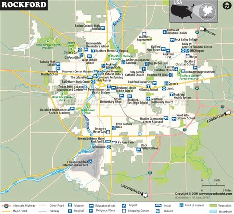 Rockford Map, Rockford Illinois Map