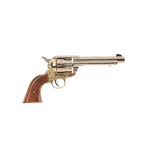 Brass and Nickel Non-Firing Replica 1873 Peacemaker Single Action Revo ...