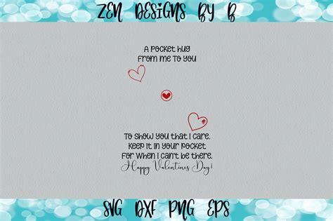 Pocket Hug Quote Template Afbeelding door ZenDesignsByB · Creative Fabrica