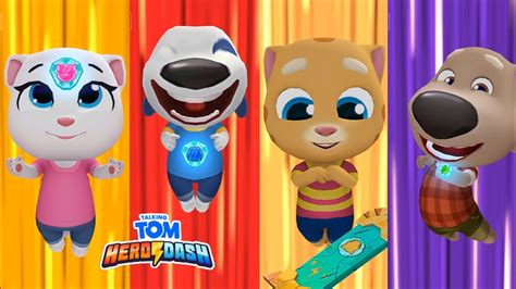 Talking Tom Hero Dash Saving All Friends - Unlocked All Characters ...