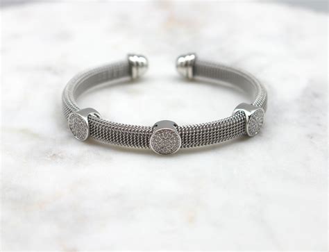 Rhinestone Circles Cuff Bracelet - Best of Everything | Online Shopping