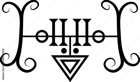 Vektorová grafika „Vector Seal of Furfur Goetic Sigil Daemon Spirit from the Ancient Goetia Gods ...