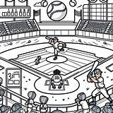 Baseball Coloring Pages  Free PDF Printables – Custom Paint By Numbers sketch template