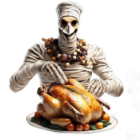 Thanksgiving Mummy Roast Chicken 3d, Thanksgiving Mummy, With Dinner Roast Chicken 3d, Mummy ...
