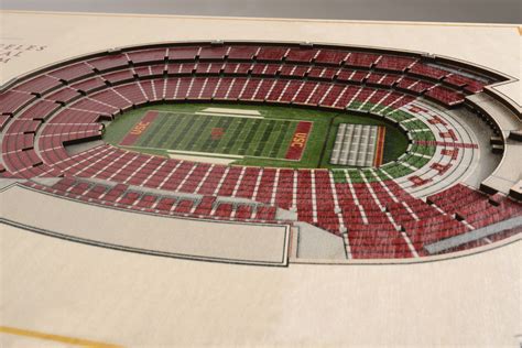 USC Trojans 3D Wood Stadium Replica (5 Layer) — 3D WOOD MAPS - BELLA MAPS