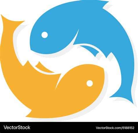 Fish logo design template infinity Royalty Free Vector Image