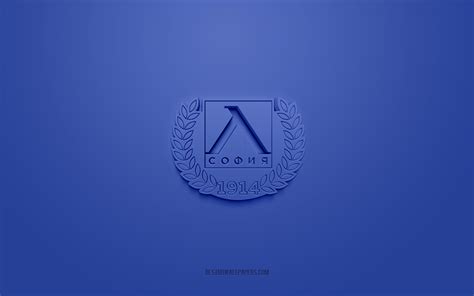 Download wallpapers PFC Levski Sofia, creative 3D logo, blue background ...