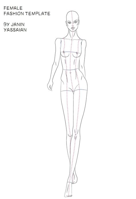 Woman Body Drawing Template