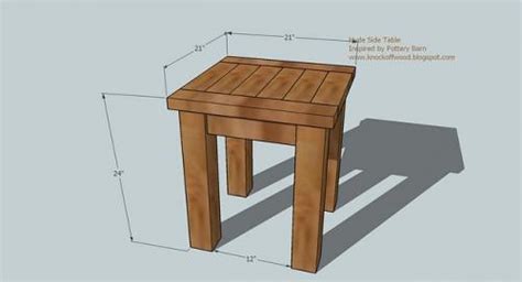 Woodwork Plans Outdoor Side Table PDF Plans