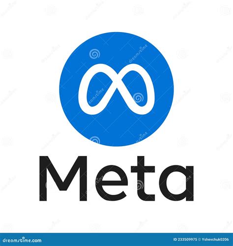 Meta Logo. Meta, Facebook Rebrand Concept. Meta Icon in Blue Color. Social Media. New Name. Text ...