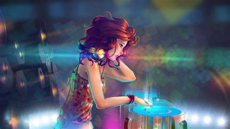 Download Music Dj Girl Art Wallpaper | Wallpapers.com