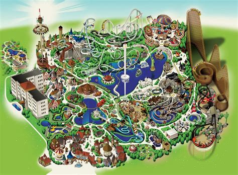 Theme Park | Tourist map, Thrill ride, Theme park