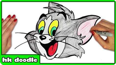 How To Draw TOM the Cat from TOM AND JERRY Cartoons - Easy Step by Step ...