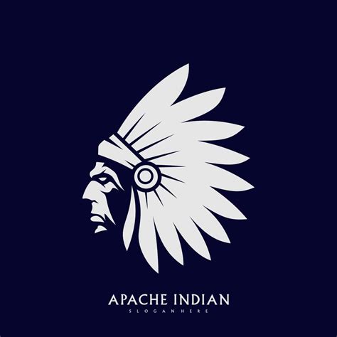 American Indian logo. Indian emblem design editable for your business. Vector illustration ...