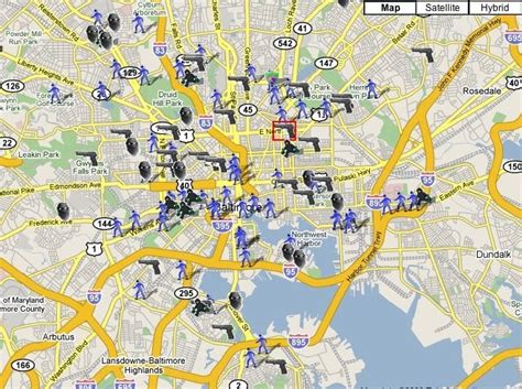 SpotCrime - The Public's Crime Map: One Day of Crimes in Baltimore ...