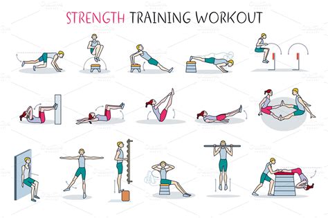 Strength Training Workout ~ Illustrations on Creative Market