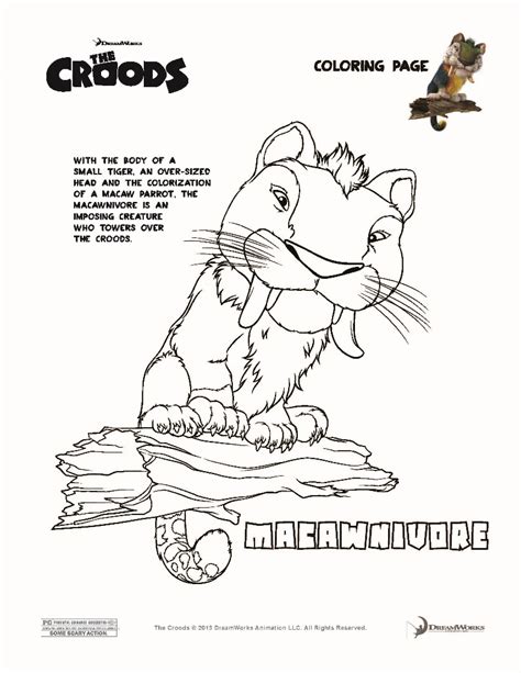 Macawnivore the croods coloring pages - Hellokids.com