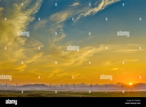 Wind farm in Southern Alberta, Canada Stock Photo - Alamy