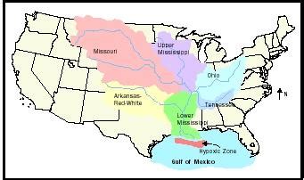 Mississippi River Basin - building, effects, percentage, important ...