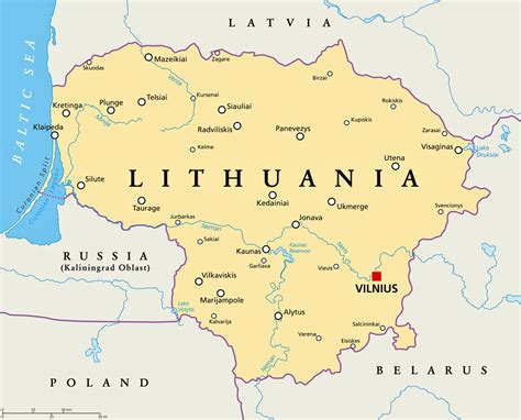 Maps Of Lithuania Small Political Map Mapa Owje | The Best Porn Website