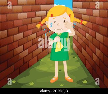 little girl crying cartoon illustration Stock Vector Image & Art - Alamy