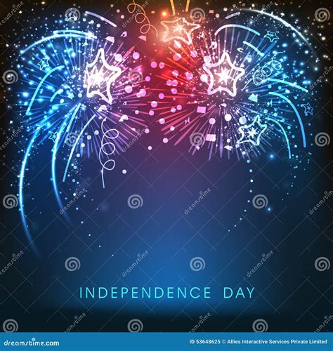 American Independence Day Celebration Background with Fireworks. Stock ...