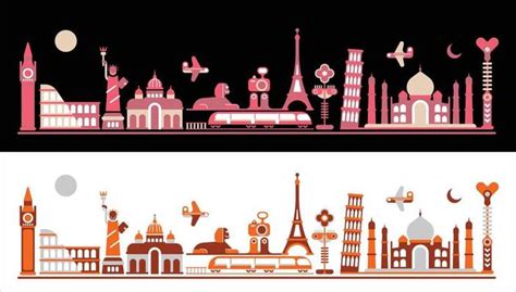 World Landmark Vector Art, Icons, and Graphics for Free Download