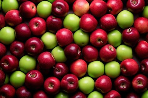 Premium AI Image | Pattern of red and green apples