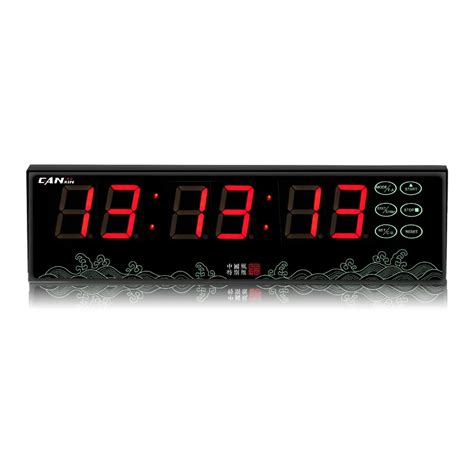 [GANXIN] battery powered led digital alarm clock stopwatch segment display wall clock-in Wall ...