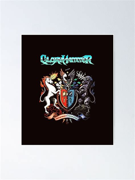 "Design by Gloryhammer Merch Design Art Band Music Distressed" Poster ...