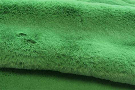 Super soft faux fur fabric imitating rabbit, green - 3091 Green ...