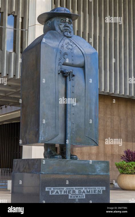 USA, Hawaii, Oahu, Honolulu, Father Damien statue Stock Photo, Royalty Free Image: 64097033 - Alamy