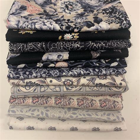 Liberty Fabric Emporium Collection Monochrome Bundle 11 Fabrics 100% ...