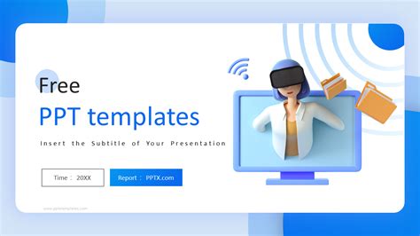 3d animated powerpoint templates free download free PPT Template